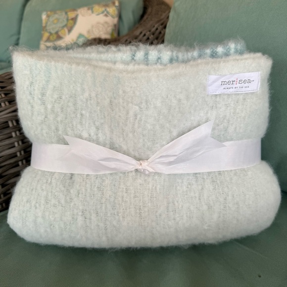 Mer|Sea & Co. Teal Ombré Fringe Cozy Oversized Scarf Wrap - Picture 7 of 7